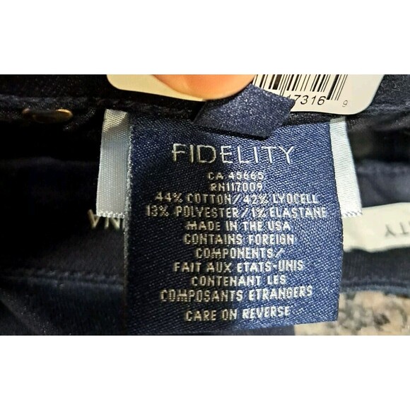 Fidelity Anthropologie Belladonna Women's Size 26 Mid Rise Bootcut Dark Jean NWT - Picture 12 of 13